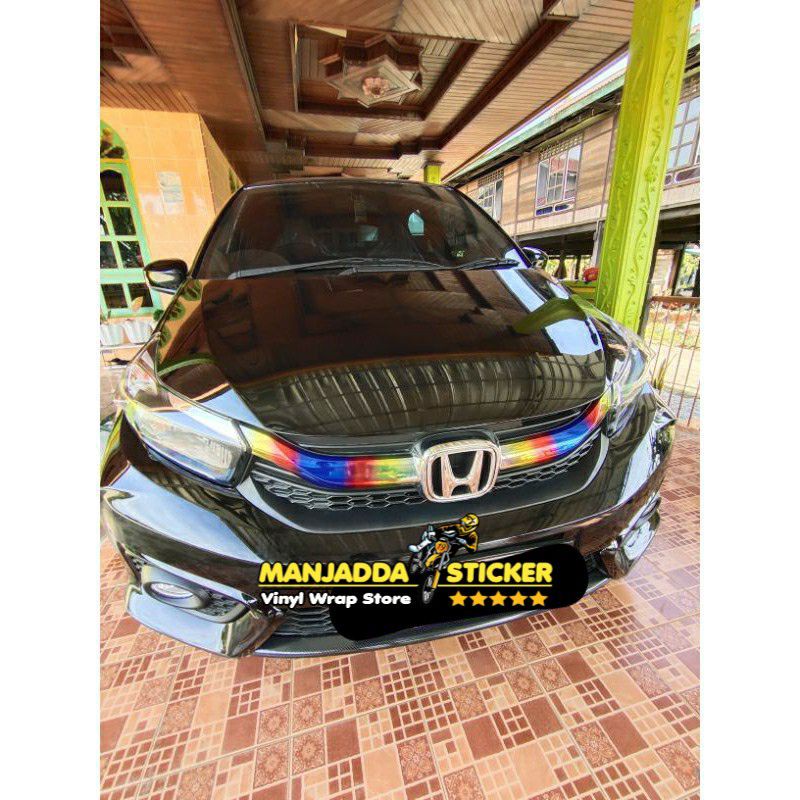 STICKER TITANIUM TRANSPARAN STICKER JDM GRILL MOBIL