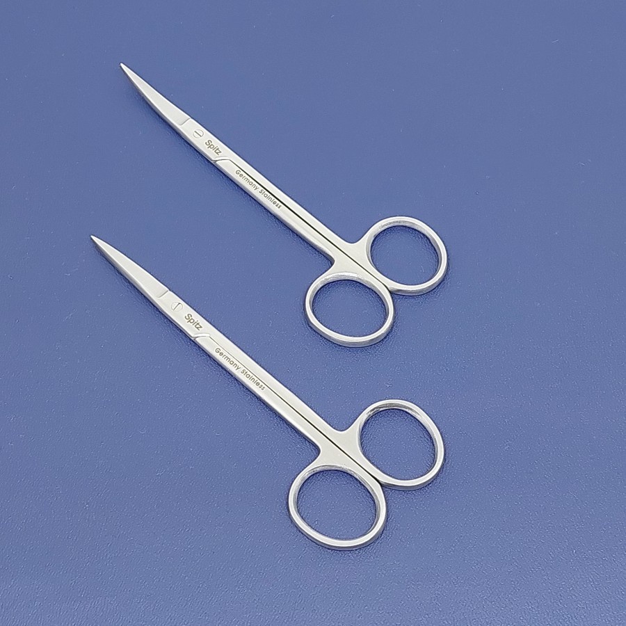 Alat Medis Alkes Gunting Iris Scissors 12,5 cm|Spitz|Gunting Medis|Gunting Operasi|Gunting Dokter