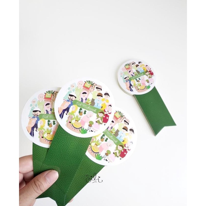 

------] (SIF076) stiker lebaran FAMILY EID toples 250gr/350 (uk 7x14cm)