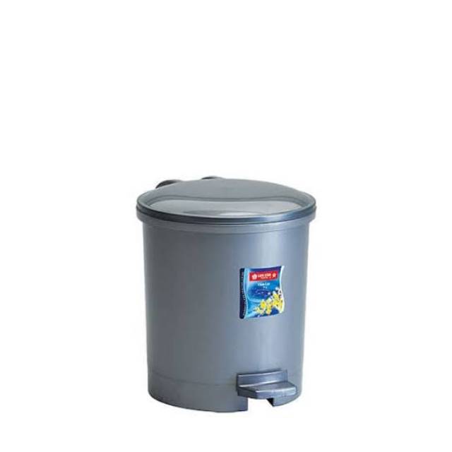 Lion Star Round Dust Bin 5 lt Tong Sampah Injak 5 liter