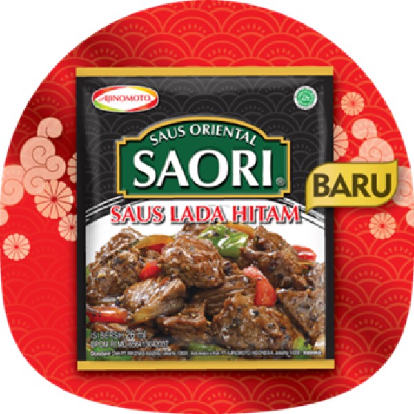 Saori Saus Lada Hitam Saos Praktis Siap Pakai Nikmat 10pcs X 26ml