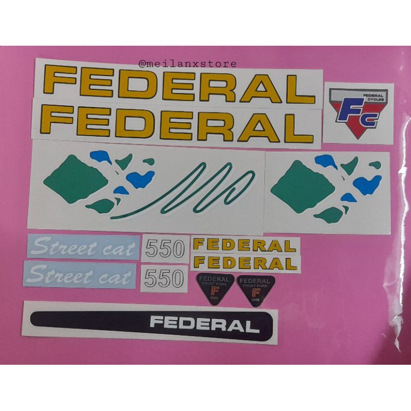 Stiker Sepeda Federal Street cat 550