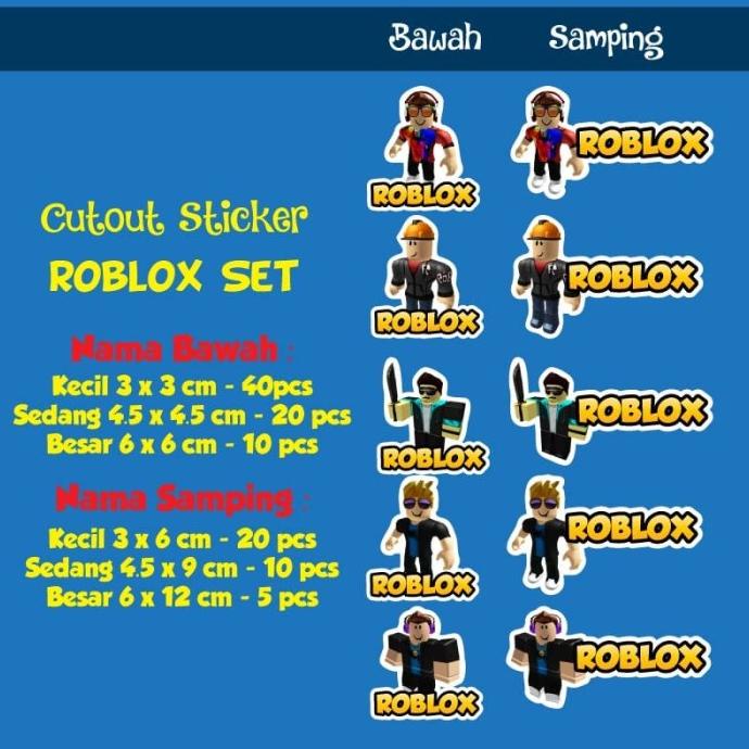 

STIKER LABEL NAMA TAHAN AIR/ STICKER LABEL WATERPROOF CUTOUT - ROBLOX