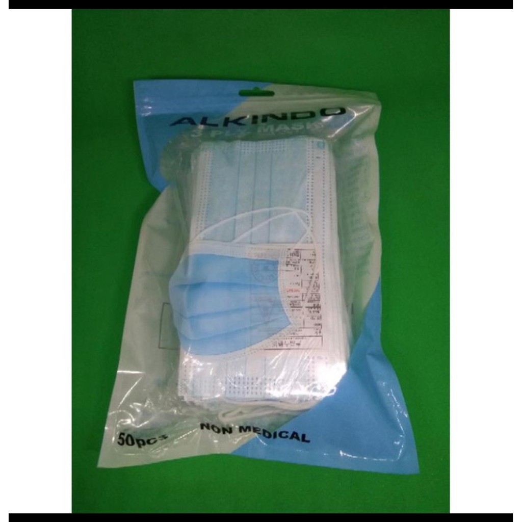 Masker Alkindo &amp; Mouson 3ply Per Box isi 50pcs