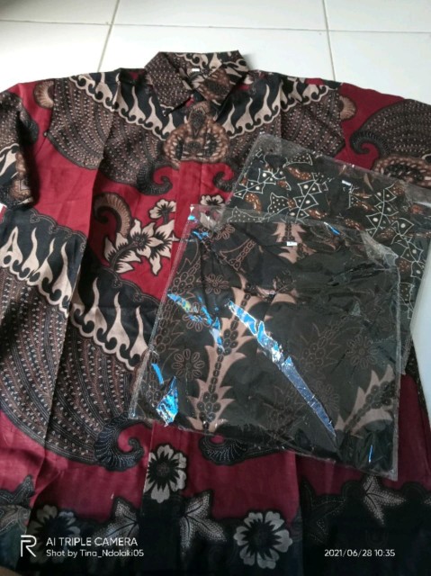 Kemeja Batik Pria Lengan Pendek     M  L  Xl