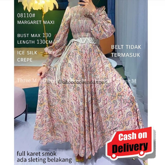 Maxi Dress Katun Korea By Vivorie CK382 Margaret Maxi  Tm 08110
