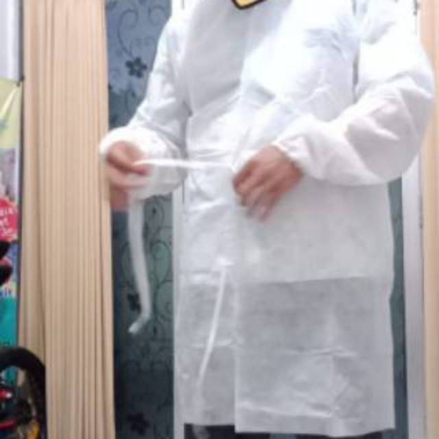 Gaun/ Gown APD Disposable Disposible Spoundbond 35gsm (putih)