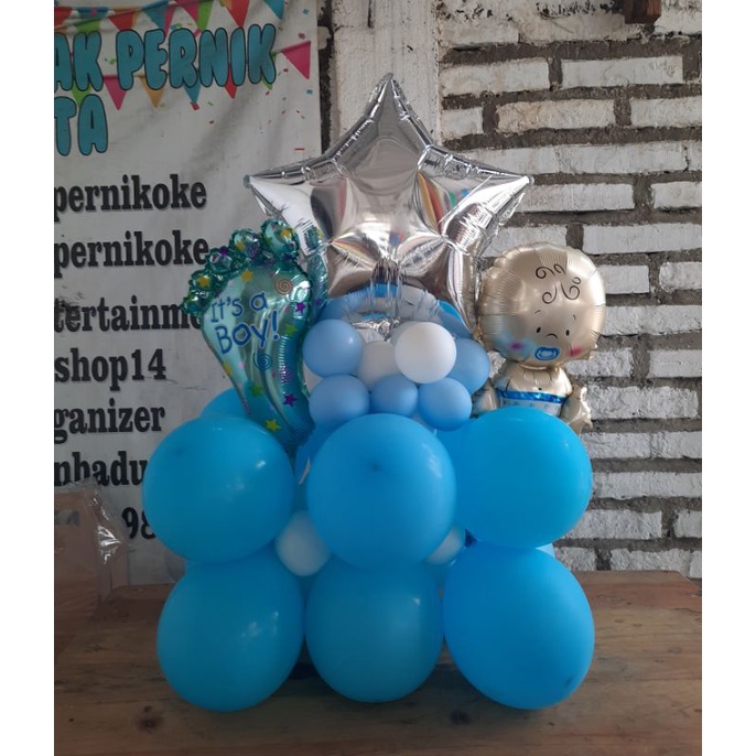 buket balon baby born ,bouquet balon baby born,buket balon bayi baru lahir,kado bayi baru lahir