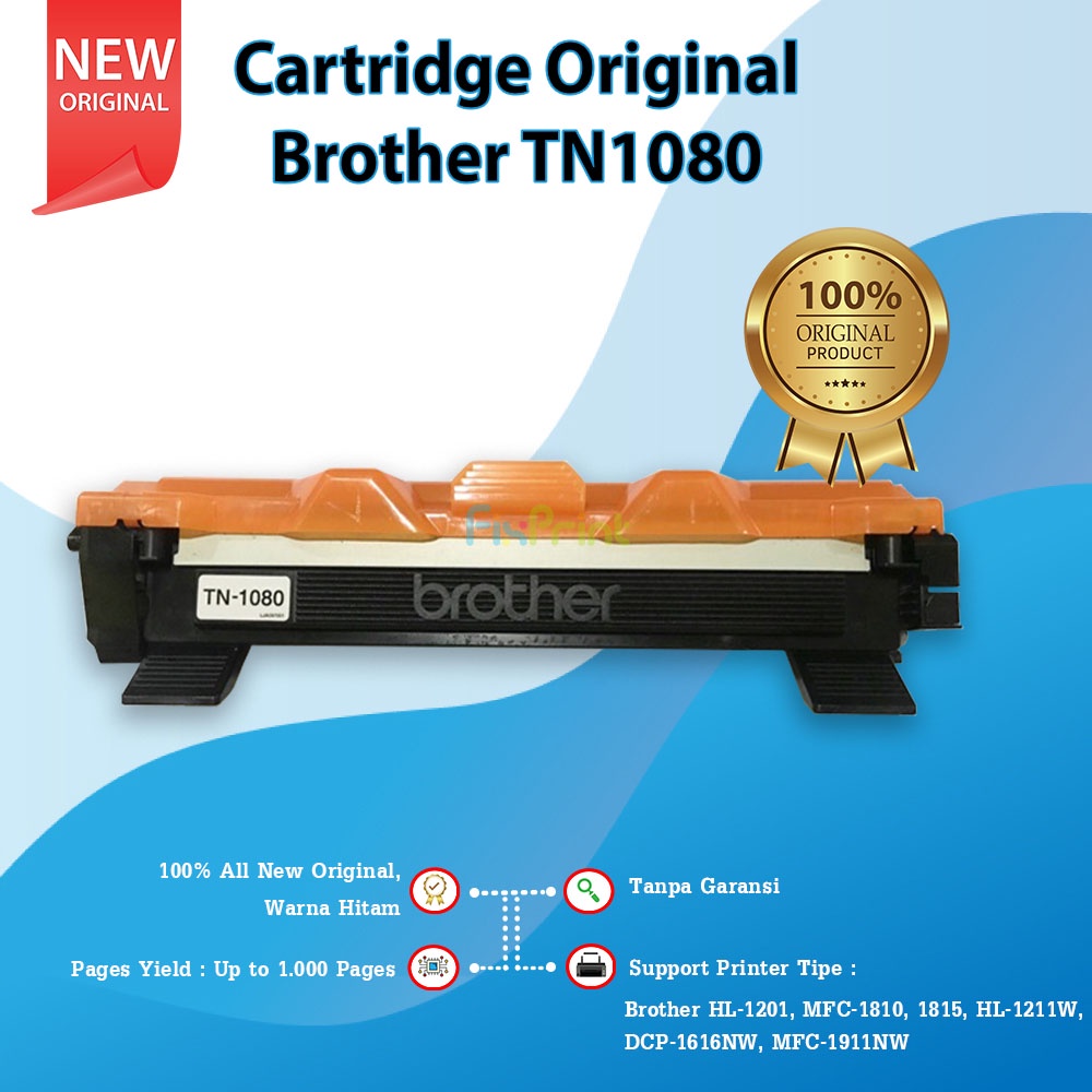 Cartridge Original Brothr TN1080 TN-1080 New, Printer Brothr HL-1201 MFC-1810 1815 HL-1211W DCP-1616NW MFC-1911NW