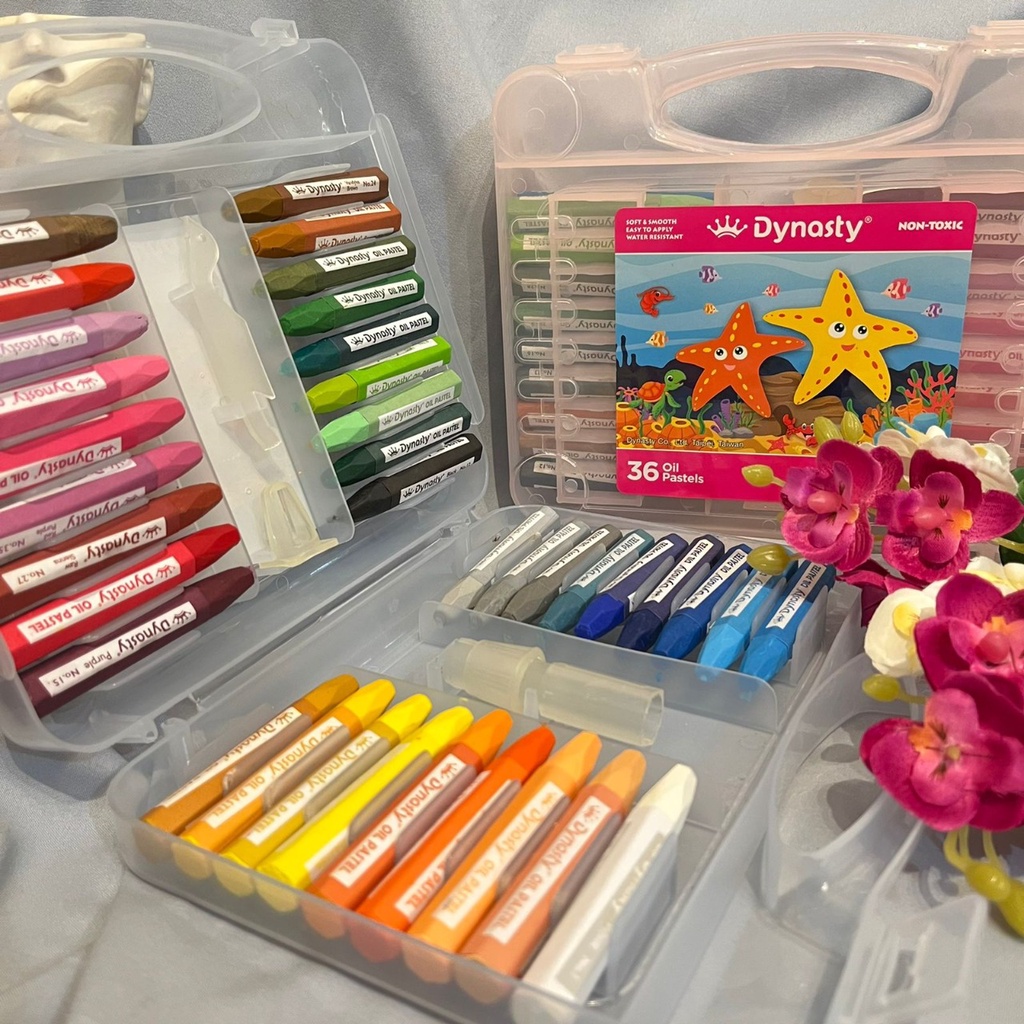 CRAYON PASTEL OIL DYNASTY KRAYON MENGGAMBAR LENGKAP 12/18/24/36 PIECES ALAT MELUKIS ANAK TERLENGKAP STATIONARY HARGA TERJANGKAU BAHAN AWET BISA GROSIR DAN COD