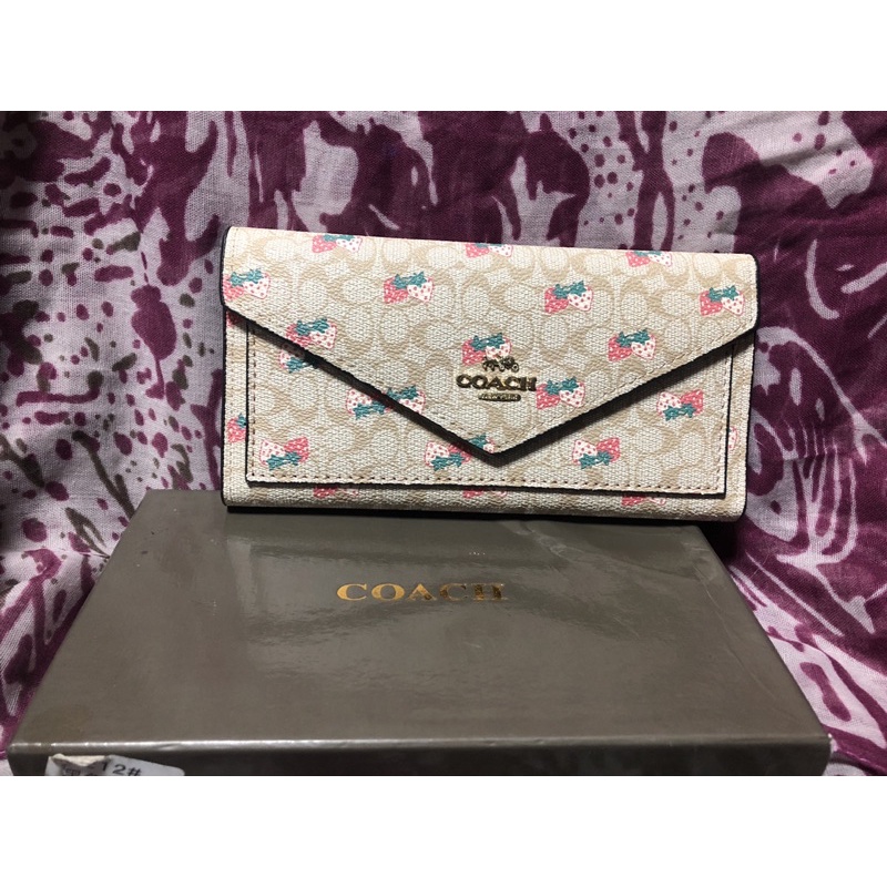 Ala Coach Flower Long Wallet