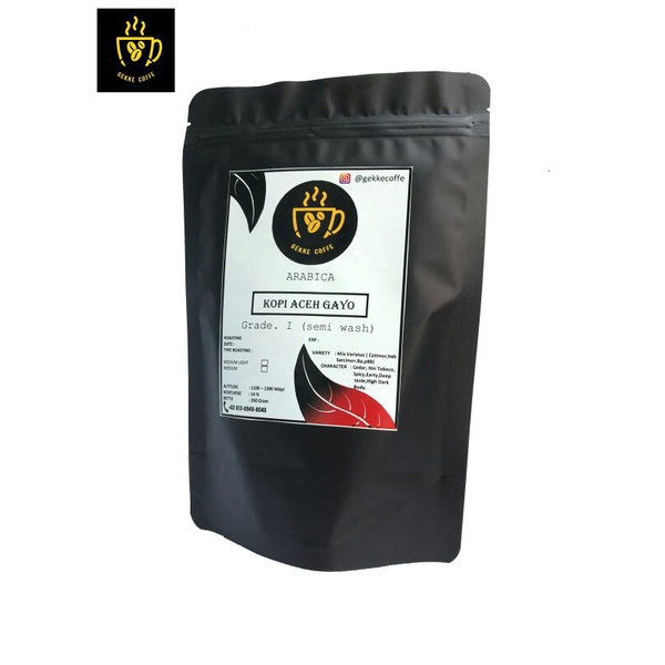 

Kopi aceh gayo grade 1/single original arabica150 Gram ( Bubuk / Biji ) Gakkecoffe