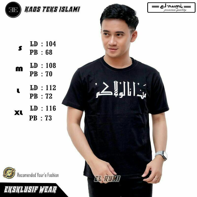 T SHIRT TEKS ISLAMI//KAOS PRIA