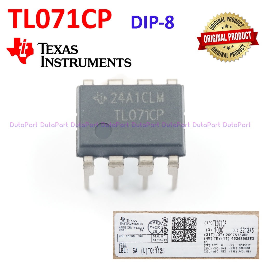 TL071 TL071CP ORIGINAL TEXAS INSTRUMENTS TL 071 CP Op Amps JFET DIP-8