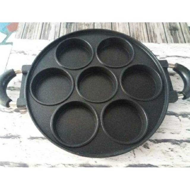 Cetakan Martabak Mini / Kue Lumpur ApemTeplon Anti Lengket Merk  Delfiro isi 7 Lubang