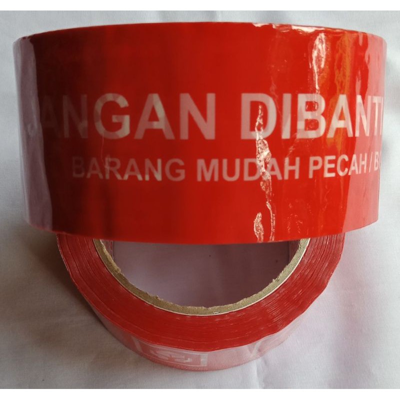 LAKBAN FRAGILE / LAKBAN JANGAN DIBANTING / LAKBAN FRAGILE BORNEO MERAH