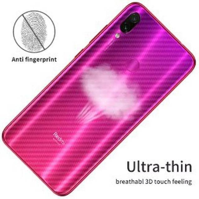 carbon fiber Xiaomi Redmi Note 7 8 9 10 11 PRO Mi 10t pro  back screen guard anti gores BELAKANG