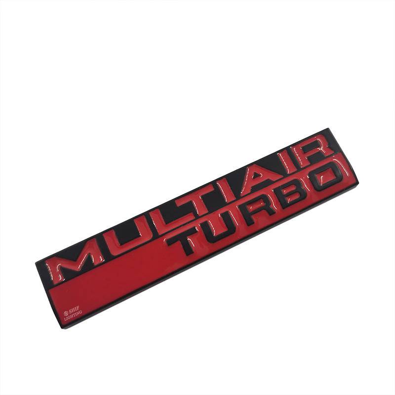 1pc Stiker Emblem Logo Multi Air Turbo Bahan Metal Untuk Dekorasi Mobil