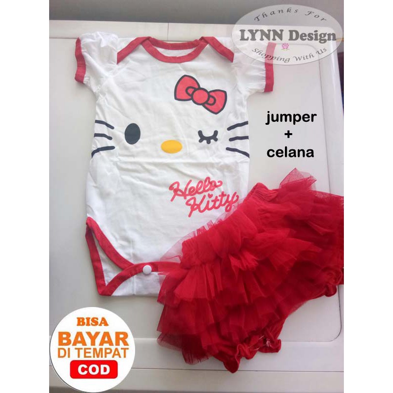 Jumper Baju Bayi Balita design Hello kitty_Cerianti