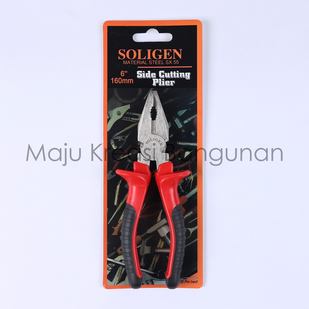 Tang Kombinasi SOLIGEN 6&quot; 6 Inch Inci 6Inch 6Inci Buaya Biasa