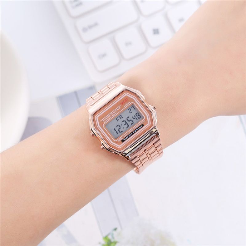 Jam Tangan Model Casio Digital Rantai Fashion Wanita Dan Pria / Jam Murah