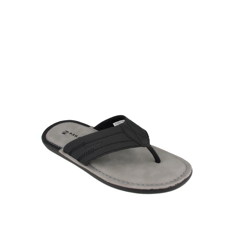 SANDAL JEPIT KULIT PAKALOLO PRIA ORIGINAL CASUAL ASLI HITAM PB40