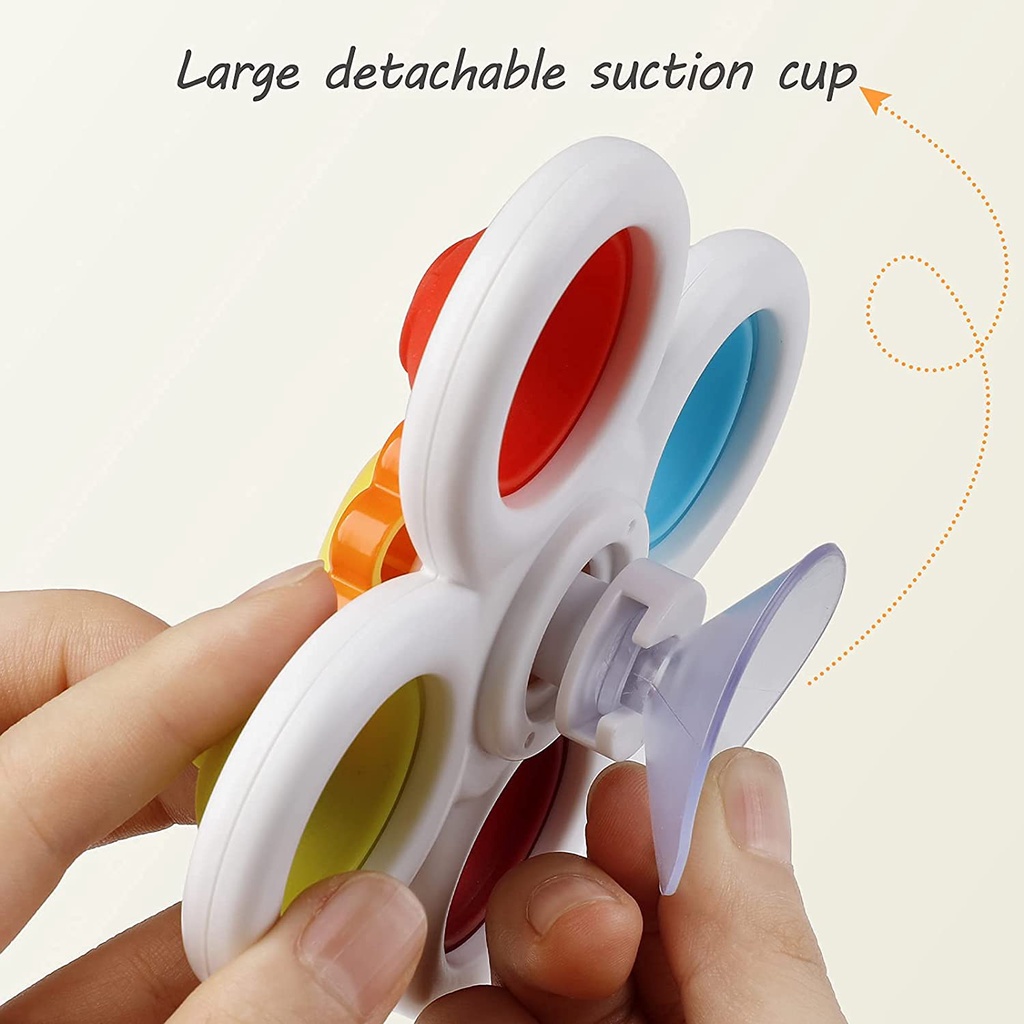 1 Pc Mainan Teether Bayi Model Spinner Suction Cup Bentuk Hewan Untuk Mandi / Berenang