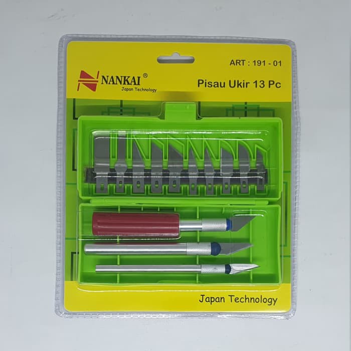 NANKAI PISAU UKIR SET 13 PCS PAHAT KAYU DIY CRAFT HOBBY WOODWORKING