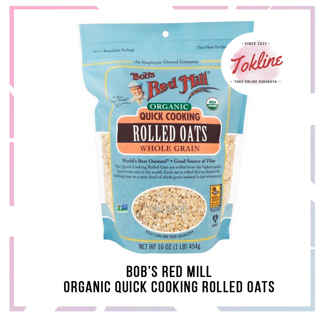 

BEST SELLER ! BOB'S RED MILL ORGANIC QUICK COOKING ROLLED OATS WHOLE GRAIN 907 GR