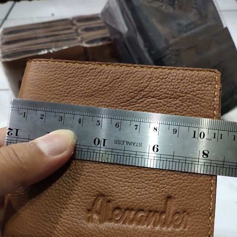 [Paket Usaha] Dompet Kulit Pria Alexa Garut Asli 1 Lusin (12pcs)