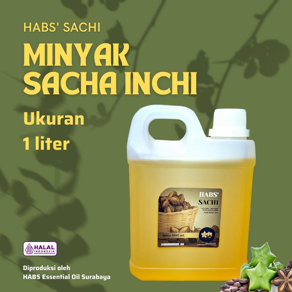 HABS SACHI | Minyak Sacha Inchi 1 Liter Jerigen - Super Food - Tinggi Kandungan Omega Organik