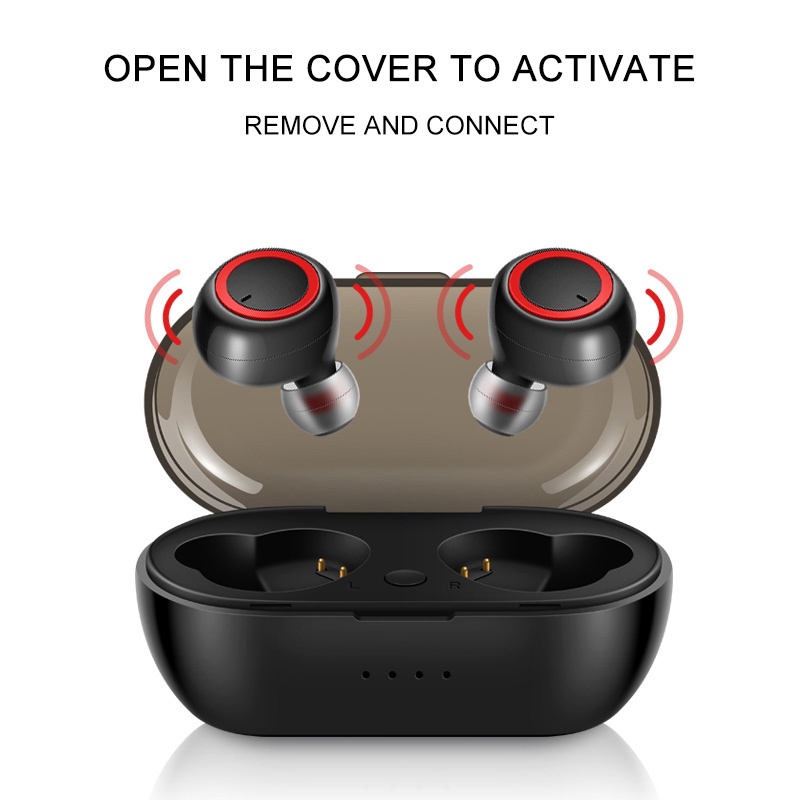 (COD)Y50 TWS Bluetooth 5.0 Earphones with microphone Wireless Bluetooth Headset In-ear Gaming Bass Waterproof Earbud  Wireless Earphone HiFi Stereo Headset with Mic Headphone headset