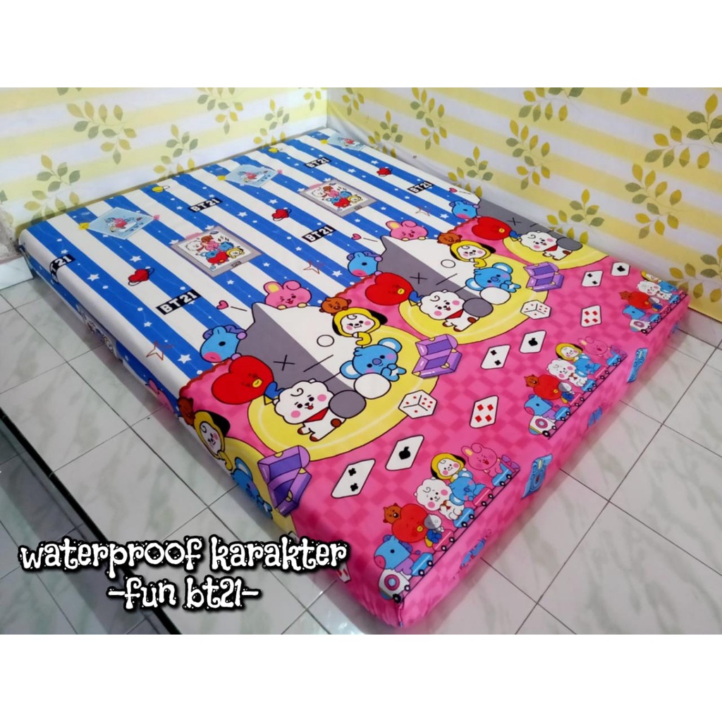 Sprei Waterproof Motif Ukuran 120 160 180 200 / Sprei Anti Ompol-FUN BT21