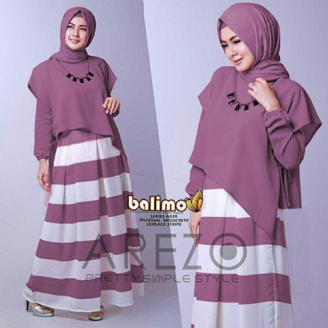 Byk WRN Maharani syar i gamis set jilbab bonus Bros juntai 