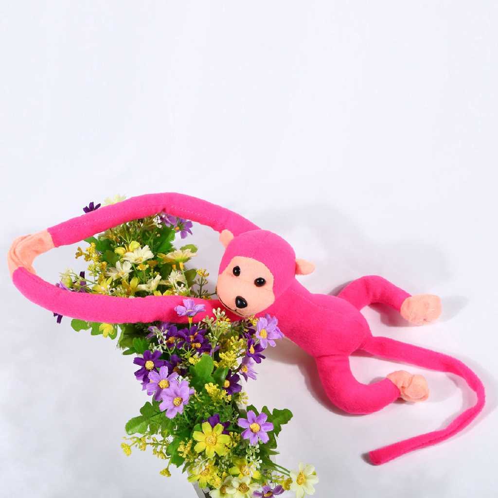 Boneka Monyet Lengan Panjang Bahan Plush Lembut Warna Warni