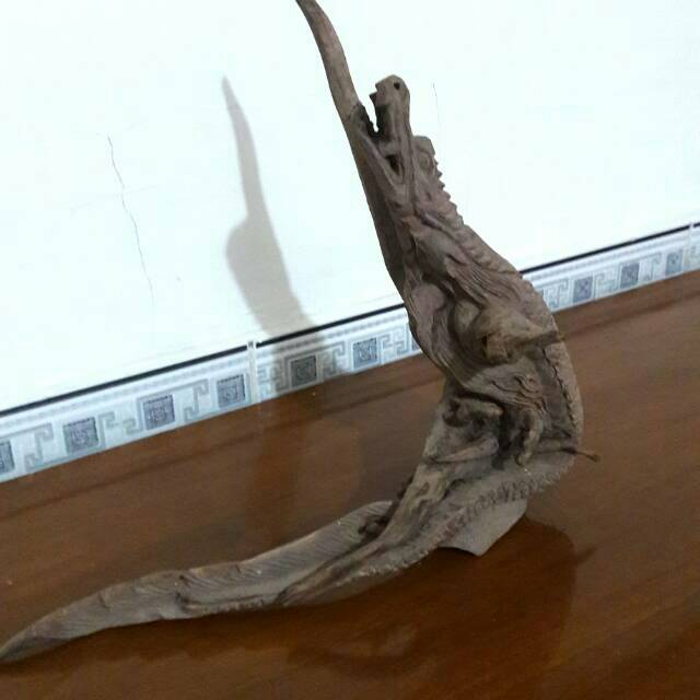 Dekor stigi lawas / tongkat  kayu stigi lama ukir naga