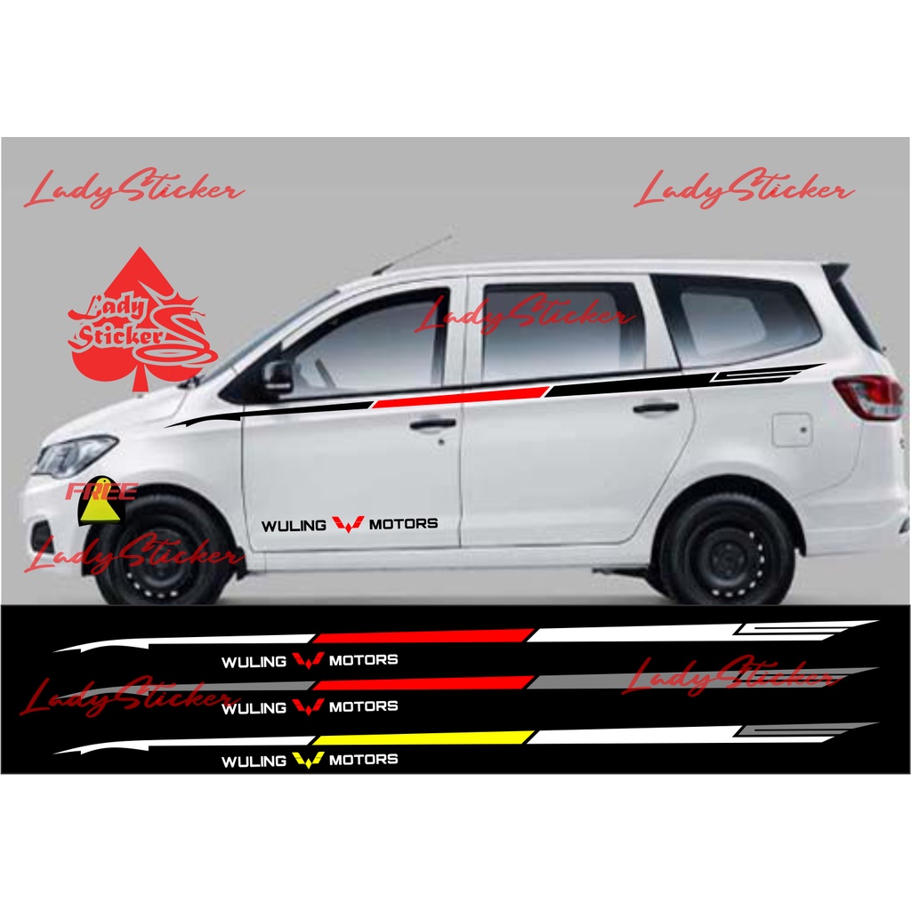 PROMO STICKER STIKER MOBIL WULING CONFERO STIKER LIST MINIMALIST MOBIL WULING ALMAZ CONFERO