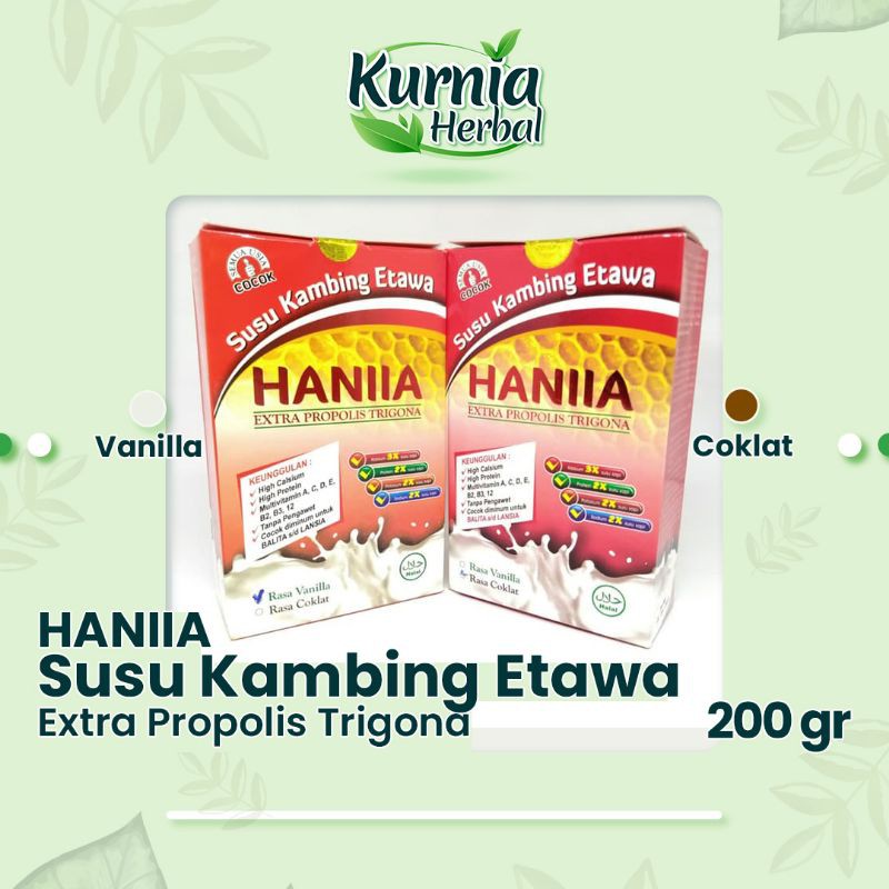 

HANIIA Susu Kambing Etawa Extra Propolis Trigona 200 gr