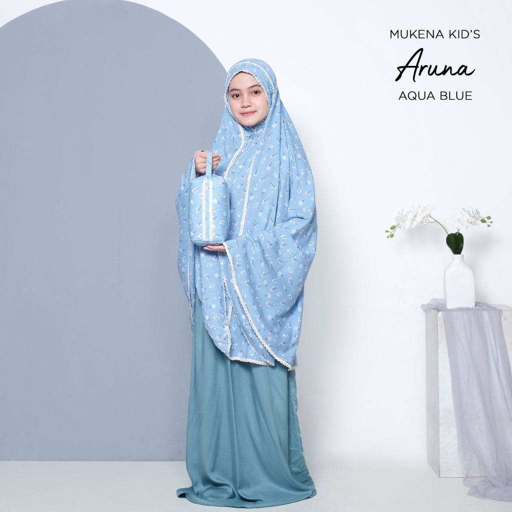 Mukena Anak Perempuan Rayon Aruna New Motif Umur 8-13 Tahun