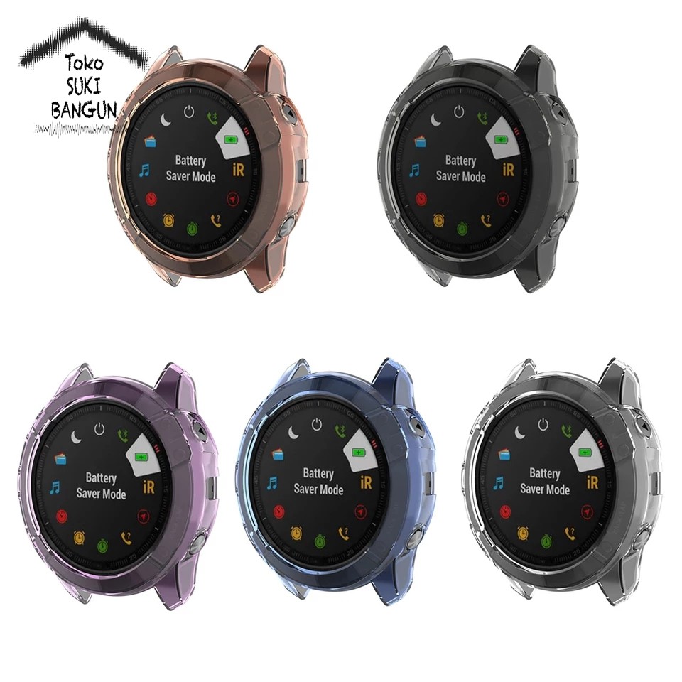 Garmin Fenix 6s 6 6X Case Silicone Rubber Cover Sapphire Pro Solar