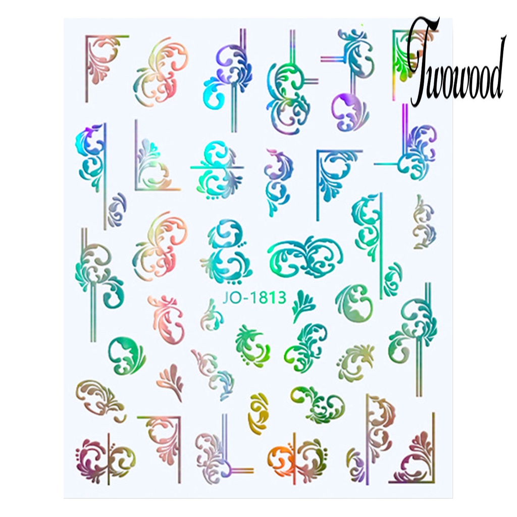 Twowood Stiker Kuku Anti Iritasi Untuk Nail Art / Manicure