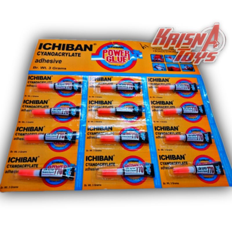 LEM POWER GLUE ICHIBAN/LEM PEREKAT SERBAGUNA isi 12pcs/Lembar