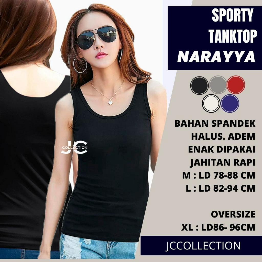 Tanktop Singlet Dalaman Wanita Korean Style Tali Kecil Tanktop Narrayya - JCCollections