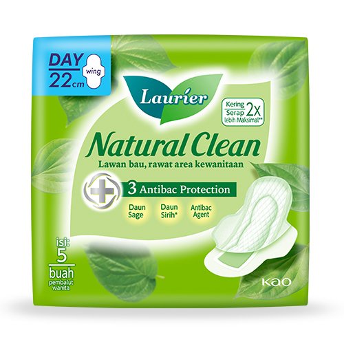 LAURIER NATURAL CLEAN 22 CM ISI 5 PADS