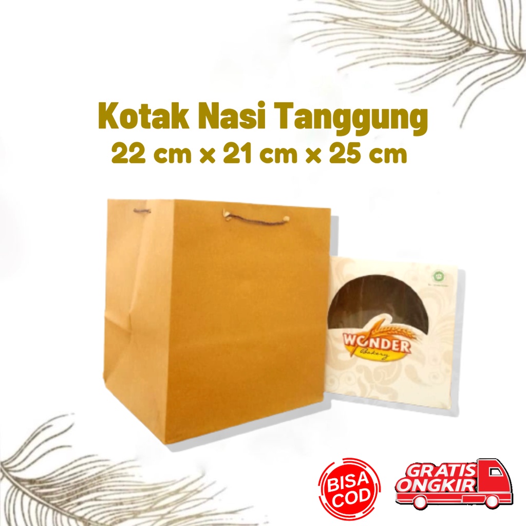 

Paper bag KOTAK NASI TANGGUNG 22 x 21 x 25 / paperbag murah