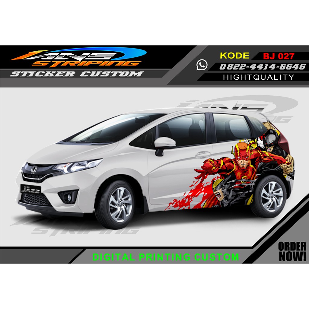 STICKER VARIASI MOBIL XMAN/ DECAL STICKER MOBIL SAMPING