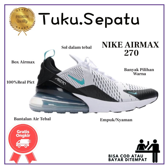  NIKE  AIRMAX  AIR MAX  270 FLYKNIT SEPATU  PRIA  SNEAKERS 