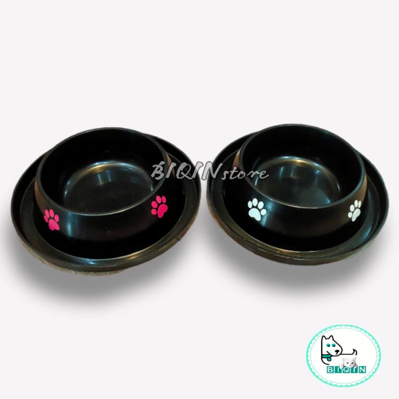 Tempat Makan pet bowl Kucing Singgel motif telapak kaki