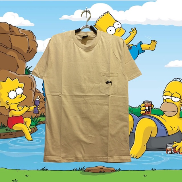 KAOS TSHIRT STUSSY POCKET BASIC HIGH PREMIUM