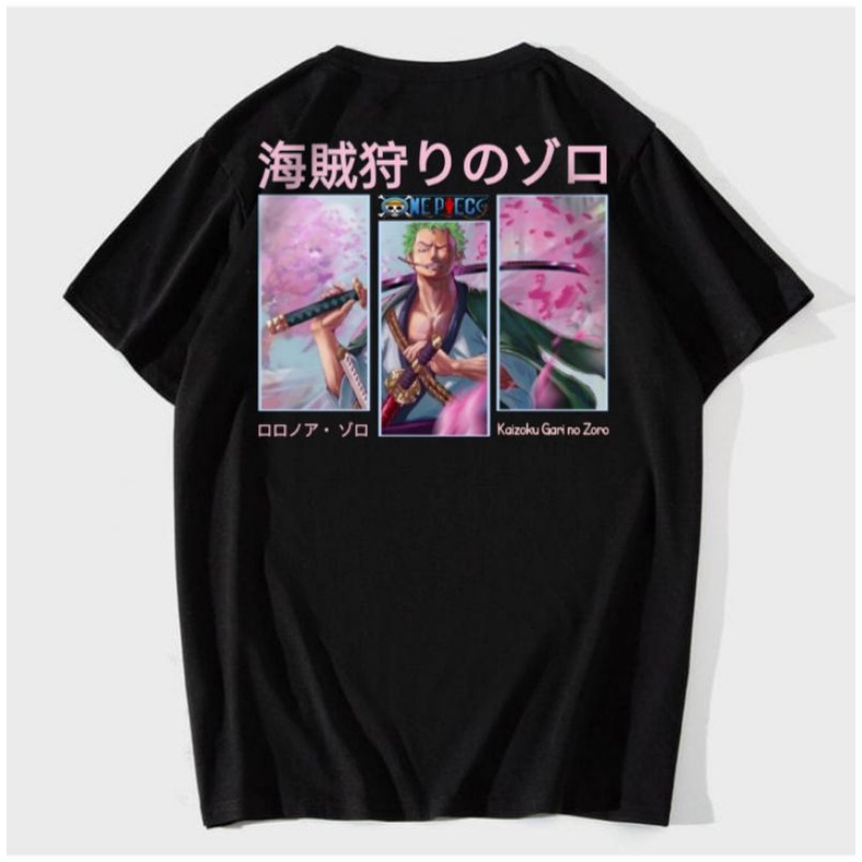 Miliki T-SHIRT KAOS DISTRO Motif Anime One Piece KAIZOKU GARI NO ZORO DTf / KEREN PRIA WANITA